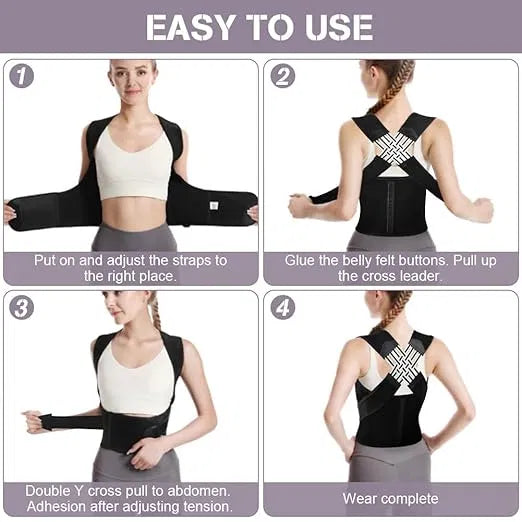 Back Posture Corrector- Adjustable & Comfortable Support